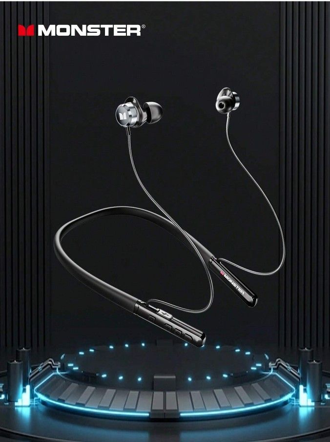 Monster - SG03 - Pro Wireless Neckband Earphones - Black Monster - SG03 - Pro Wireless Neckband Earphones - Black